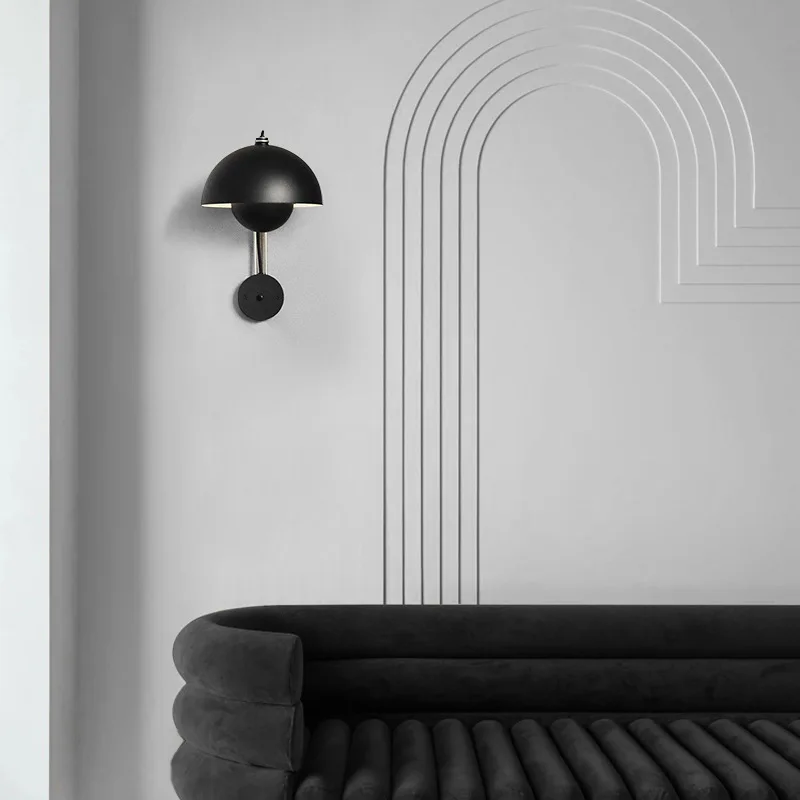 נורדי רקע קיר אישיות מעצב אטמוספרי באד מנורת קיר פשוטה דני מודרני יצירתי השינה ליד המיטה בסלון - 2