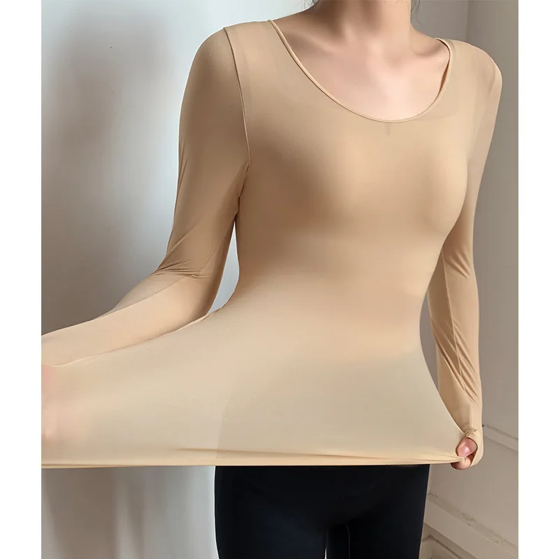 נשים בבית תרמי סתיו חורף חולצה נשית Antistatic טייץ חומצה היאלורונית בית חמים גבוהה בגדים אלסטי - 2