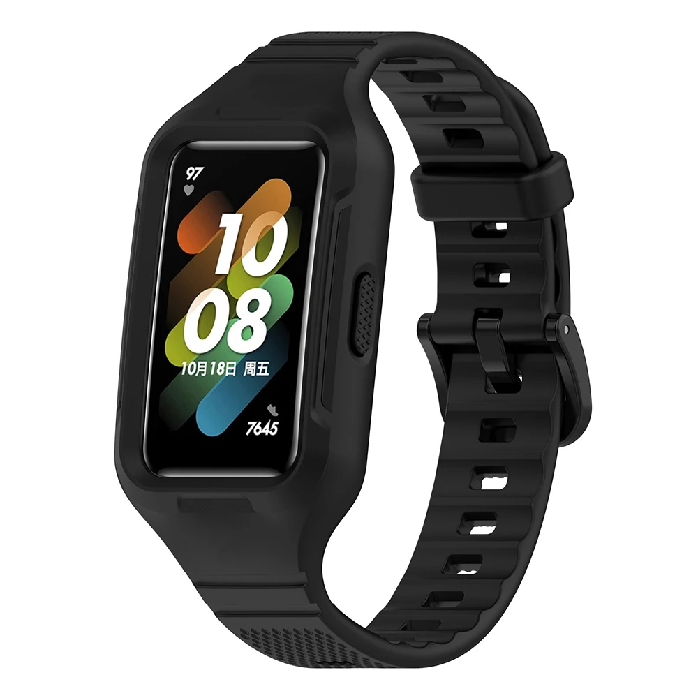 סיליקון לצפות רצועה על Huawei Honor הלהקה 6 7 TPU צמיד רצועת שעון צמיד SmartWatch כף היד אביזרים Band6 Band7 - 2