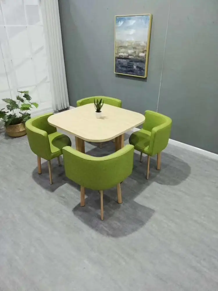 ריהוט הסלון שולחן קפה או תה, שולחן עם עץ, זכוכית, מתכת/ שולחן כיסא להגדיר - 2