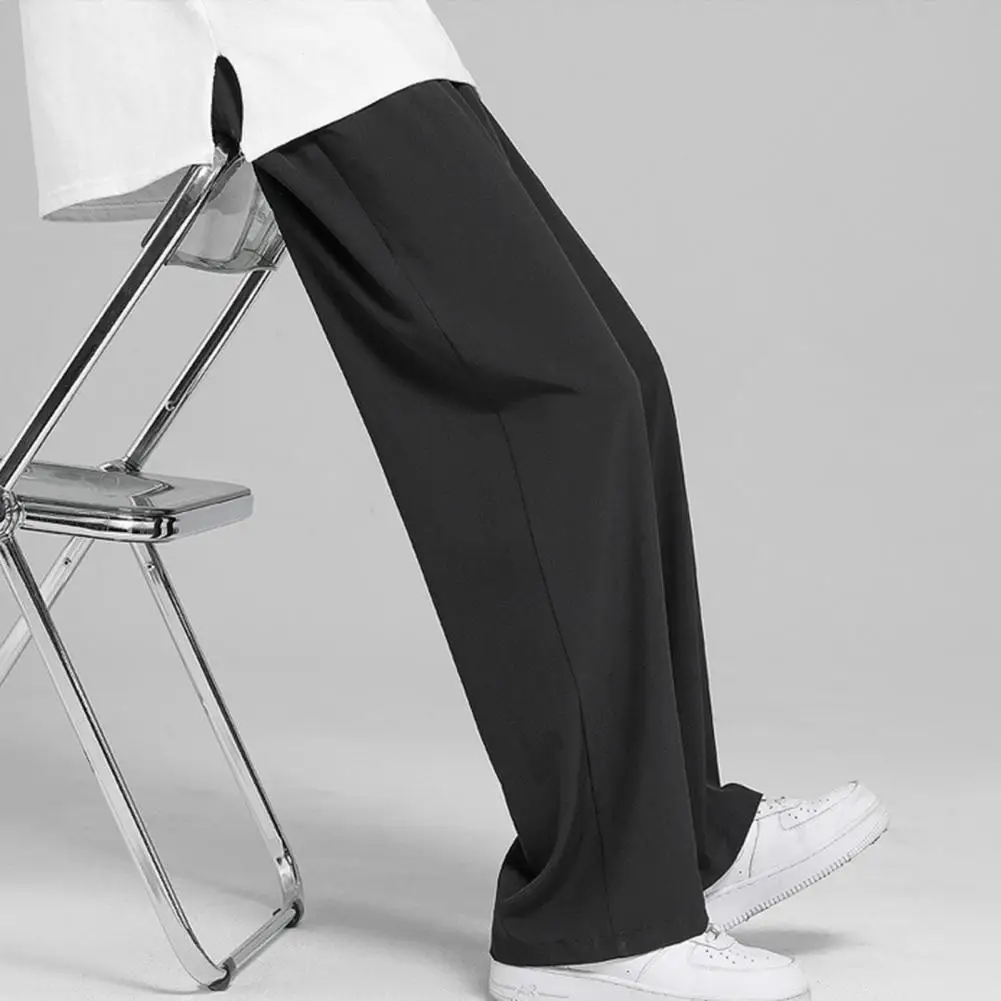 שחורה אופנה קוריאנית רחבים מכנסי טרנינג 2022 רצים Harajuku אופנת רחוב מכנסיים גברים מזדמנים חופשי אימונית - 2