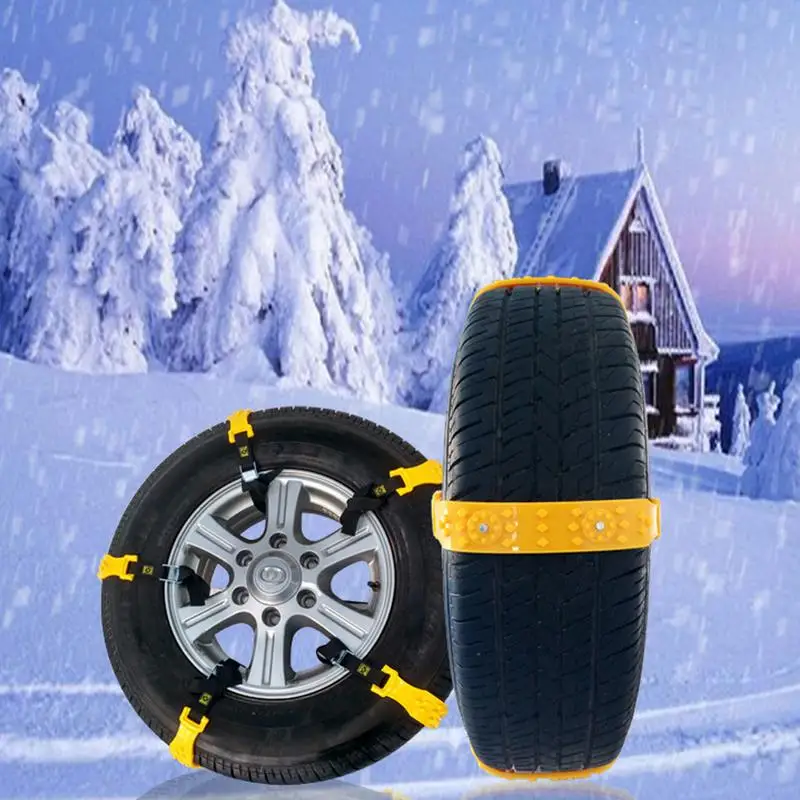 10PCS הרכב הצמיגים שרשראות שלג בחורף צמיג שלג שרשראות חורף לרכב אוטומטי בוץ, צמיגים, גלגלים אנטי-החלקה Autocross אביזר חיצוני - 3