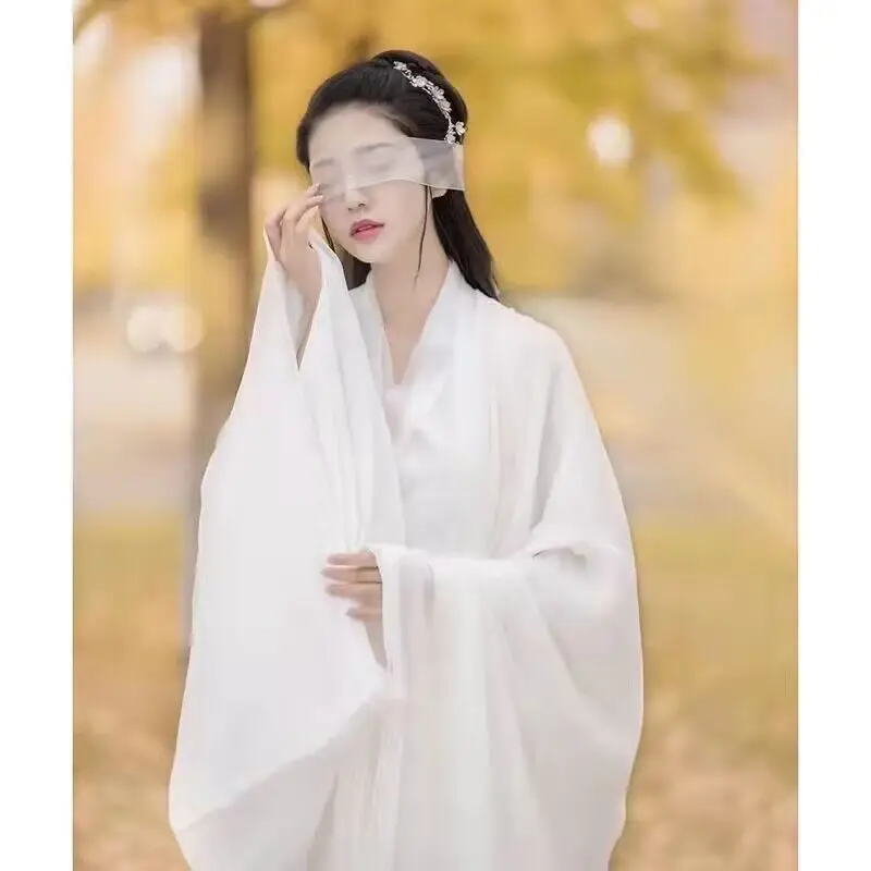 2023 נשים Hanfu שמלה סינית מסורתית Hanfu שמלת ריקוד נשי Cosplay תלבושות קיץ שמלה לבנה Hanfu נשים בתוספת גודל 2XL - 3