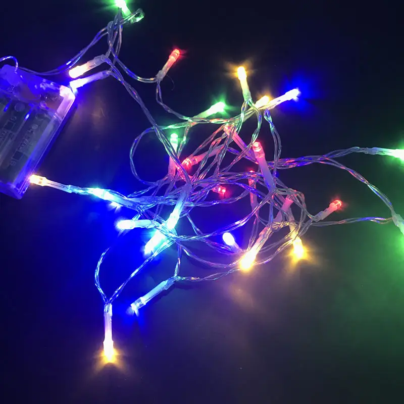 2M 5M 10M LED אורות מחרוזת 3*סוללת AA מופעל עמיד למים פיות LED אורות חג המולד לחג מסיבת חתונה קישוט - 3