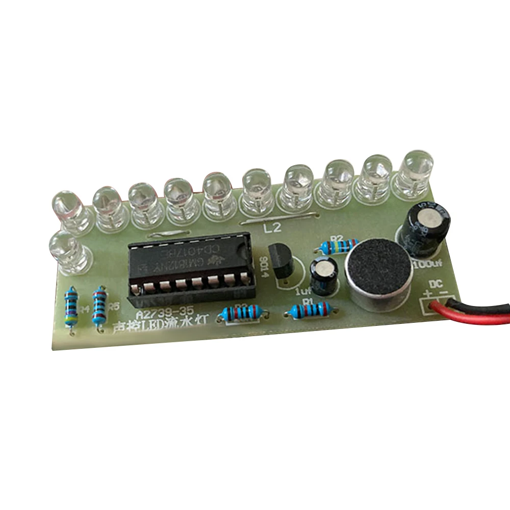 3 יח ' שליטה קולית מודול LED ערכת מים אור CD4017 כיף צבעוני אלקטרוניים ייצור מלמד הלחמה ערכת אימון - 3