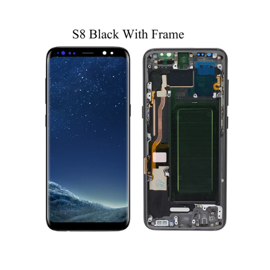 AMOLED עבור Samsung Galaxy S8 G950F S8 בנוסף G955F מסך מגע עם מסגרת המבחן צג מגע דיגיטלית הרכבה חינם להשיט. - 3