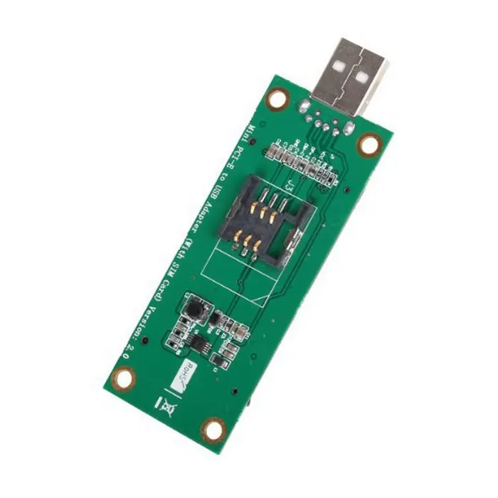 Jimier סיי Mini PCIe למתאם USB 3G/4G WWAN ו-WiFi (USB סוג כרטיס Mini PCI-E ל-USB Mini Pcie כדי Pcie - 3