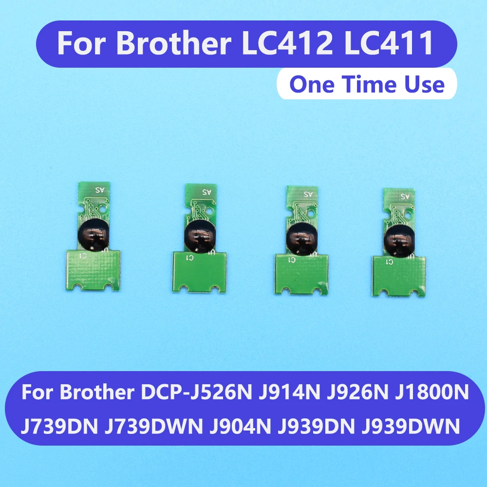 LC411 LC412 חד פעמיות מחסנית דיו צ ' יפ אח DCP-J526N J914N J926N J926 J1800N J1800 J739 J904N J939DN J939 J7100 J7300 - 3