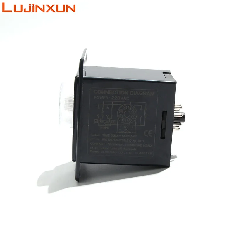 LUJINXUN מצביע סוג זמן ממסר AH2-Y עיכוב בקר AC 220V 24V 8 פינים 1-30 שניות סליל נחושת שנאי - 3