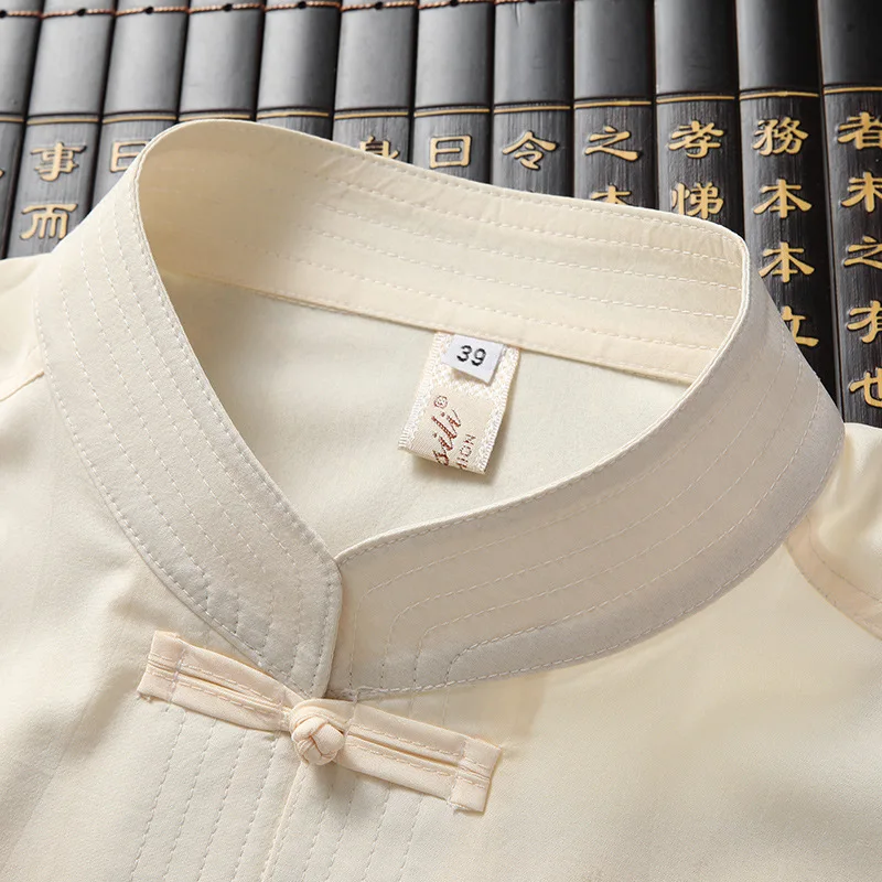 M-3XL 10Colors גברים רקום סיני Hanfu חולצה מכנסיים החליפה המסורתית מסיבת קונג פו תחפושת מקסימום - 3