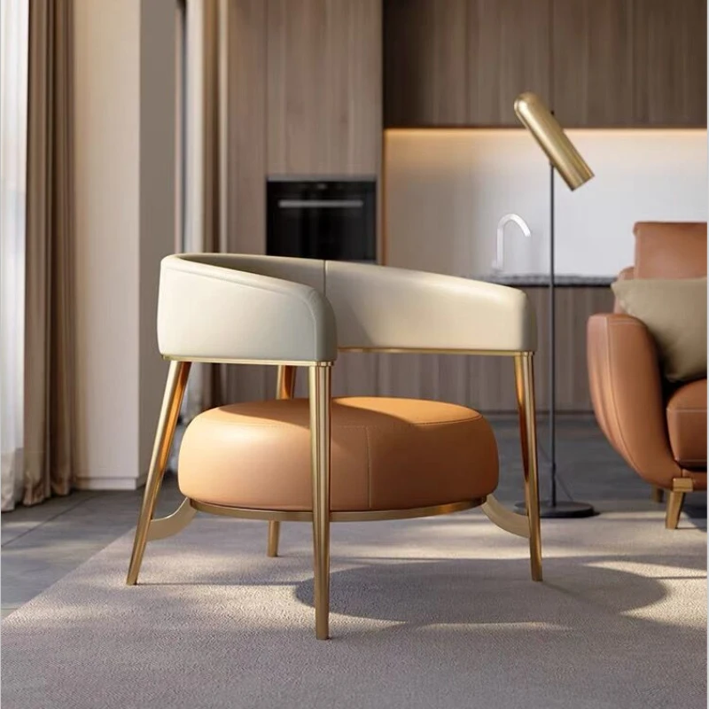 אחת הספה אור יוקרה מודרני סגנון עור אמנות עצלן הכיסא הביתה מרפסת מעצב מינימליסטי פנאי ריהוט - 3