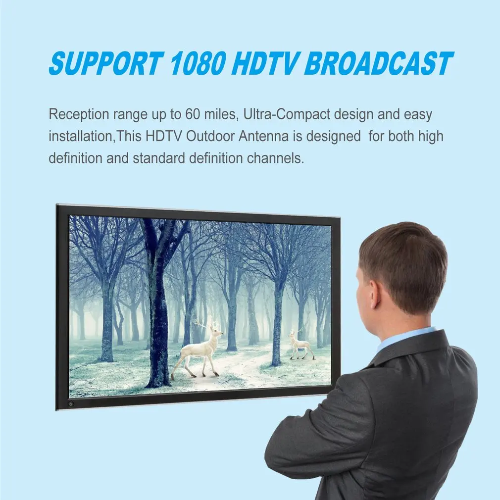 אנטנת טלוויזיה LAN-HD8E חוצות דיגיטלי HD חיצוני עבור DVBT2 HDTV ISDBT ATSC גבוה לקבל אות חזק אנטנת טלוויזיה חיצונית - 3