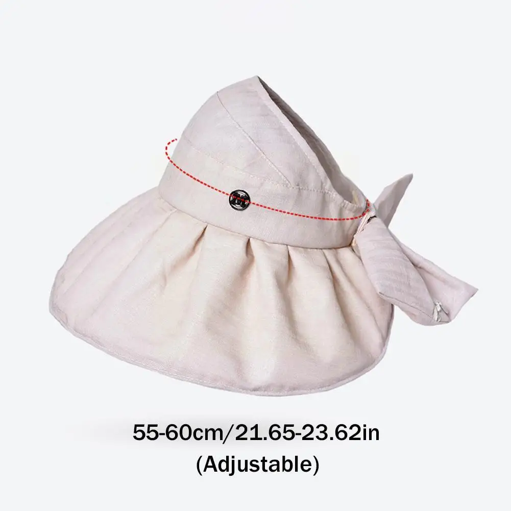 הקיץ שכבה כפולה דייג כובע נשים ריק העליון שמש כובע שמש, קרם הגנה UV כובע הגנה חיצונית כובע מתקפל שמשיה F1G2 - 3