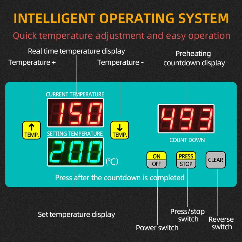 חכם שמן לחץ אוטומטיים חשמליים ביתיים נירוסטה טיגון מכונת קל ההפעלה שמן הקשה קר חמה חולץ - 3