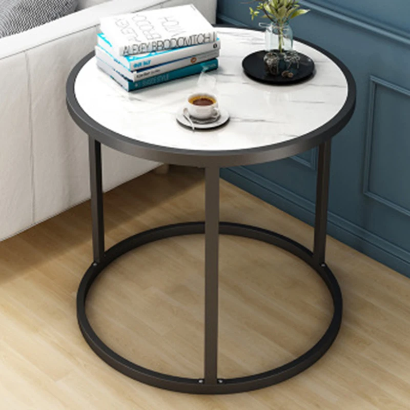 יצירתי סלון תה קטן שולחן ספה פינתית מסגרת ברזל קפה שולחן ספה שולחן צד לשרת שולחנות בסים ריהוט הבית - 3