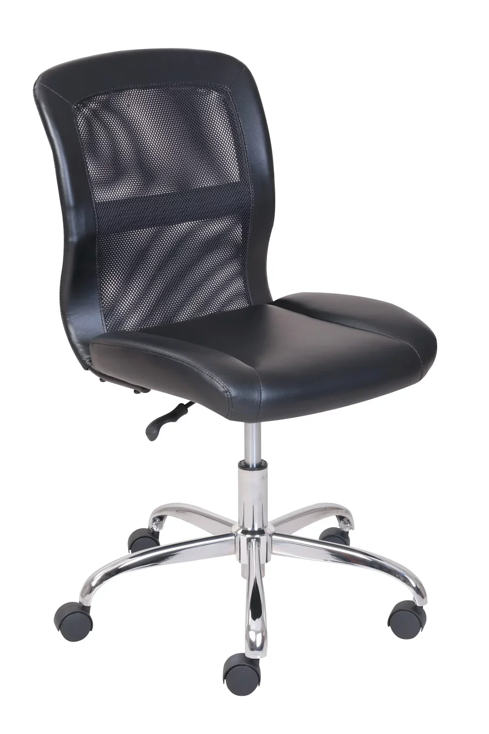 כנס כסאות אמצע הגב, ויניל, רשת המשימה הכיסא במשרד, שחור - 3