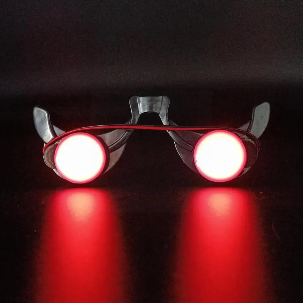 ליל כל הקדושים להאיר LED Eyewear אנימה משחק תפקידים אביזרי קוספליי חידוש משקפיים אביזרים-מסיכות עיניים מצחיק זוהר אדום הרשות O6C2 - 3