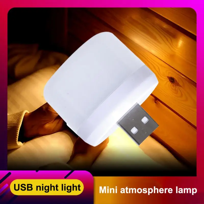 מיני LED לילה אור-USB sleep אור מחשב נייד כוח טעינה קטן עגול 3W אור-USB תאורה פנימית חיצונית המחנה. - 3