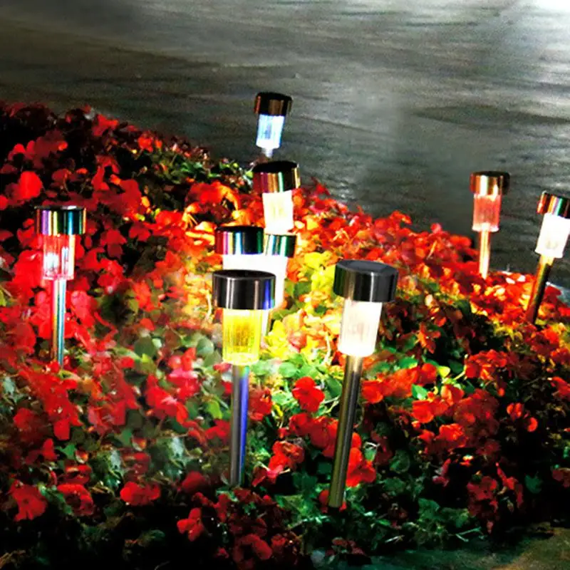 מנורה סולרית Outdoo דשא מנורת רצפה נירוסטה גן מנורה עמיד למים נוף חיצוני על הדשא בחצר פטיו עיצוב מנורות - 3