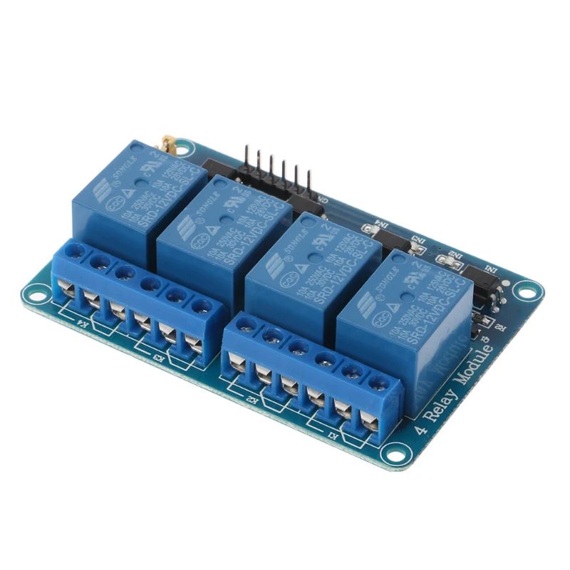 משלוח חינם 12V 4 ערוץ ממסר מודול עם Optocoupler פלט ממסר 4 דרך ממסר מודול עבור Arduino - 3