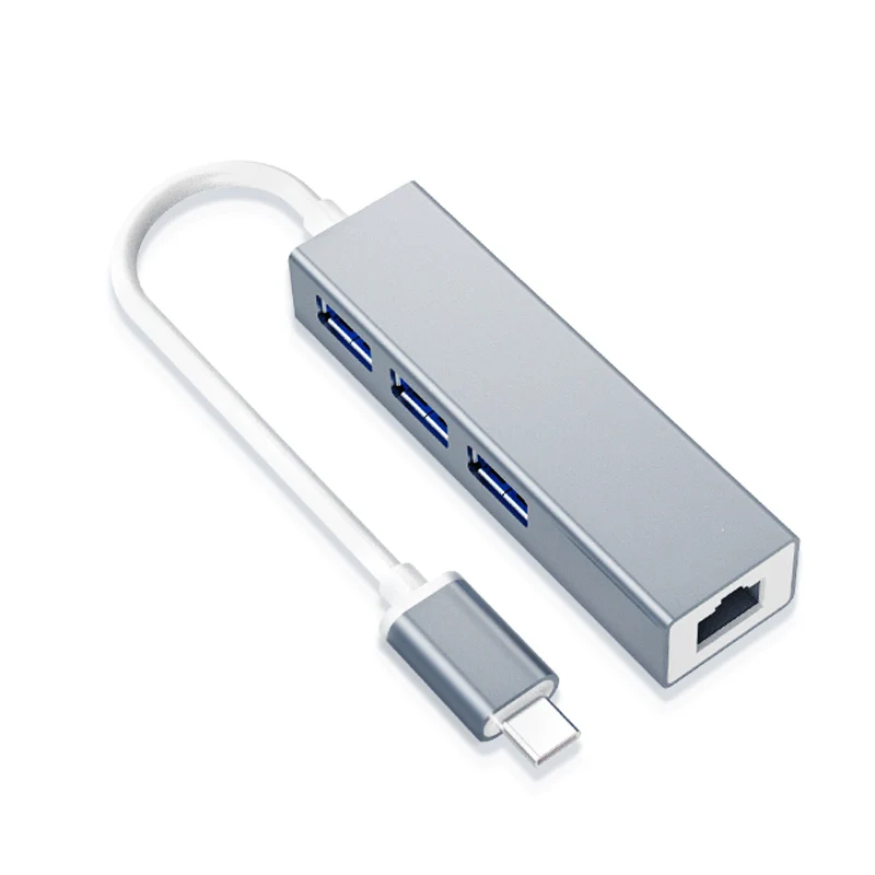 סוג C עד 3 יציאת USB3.0 מהירות גבוהה רכזת עם 1000mbps Ethernet CHB013 תמיכת HDD 1TB מהירות העברה של עד 300mb/s - 3