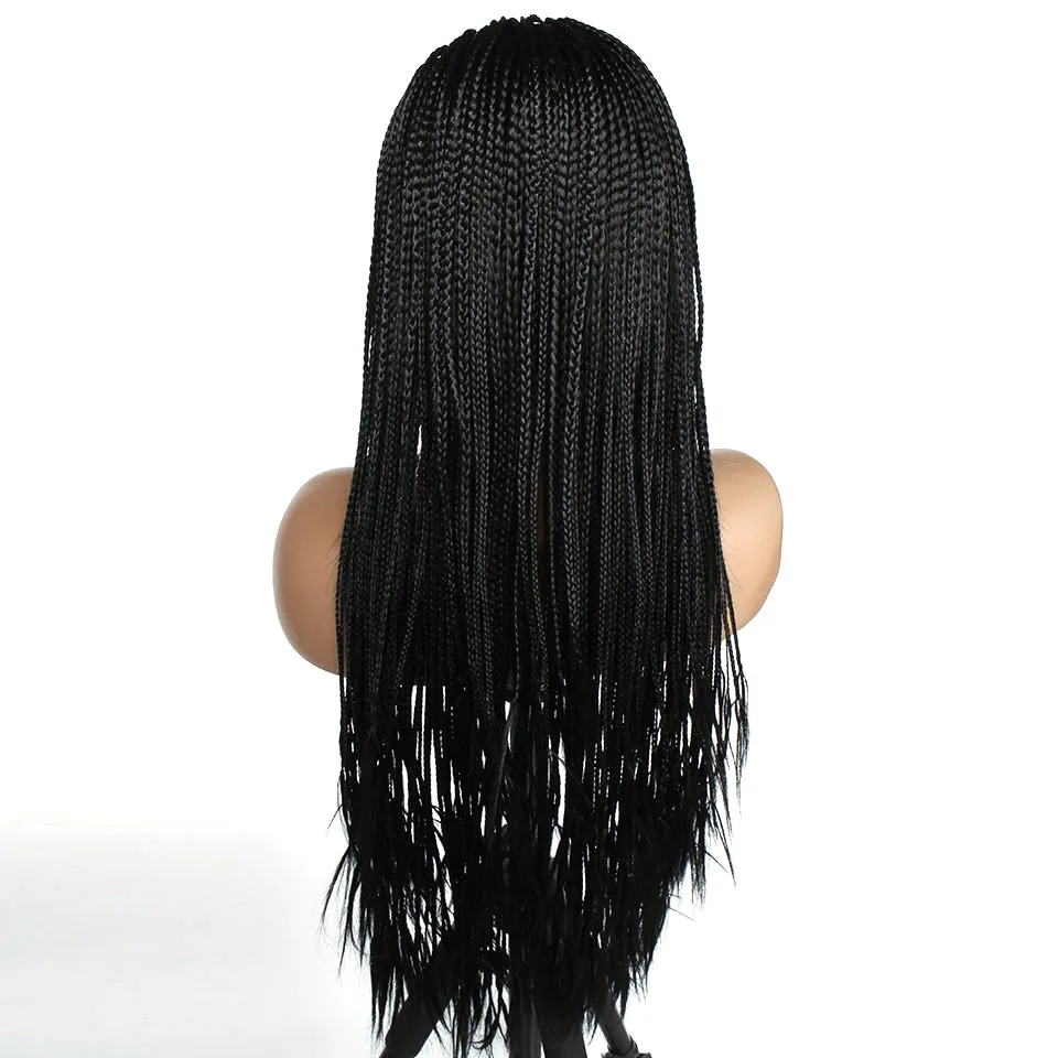 סינטטי תחרה קדמית תיבת פאה ארוכה אפריקה פאה הקדמי של תחרה יופי של שער של פאה עם שיער לנשים שחורות - 3
