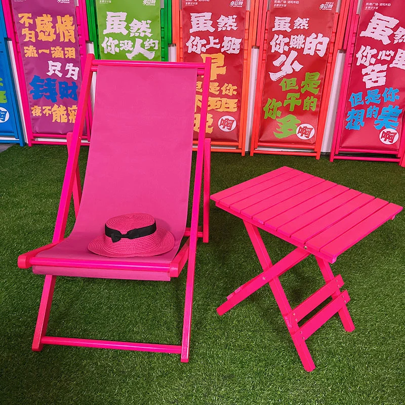 קיפול עץ כסאות החוף נייד כורסה קמפינג הדשא החוף הכיסא נסיעות מרפסת עצלן Silla De Playa ריהוט גן QF50OC - 3