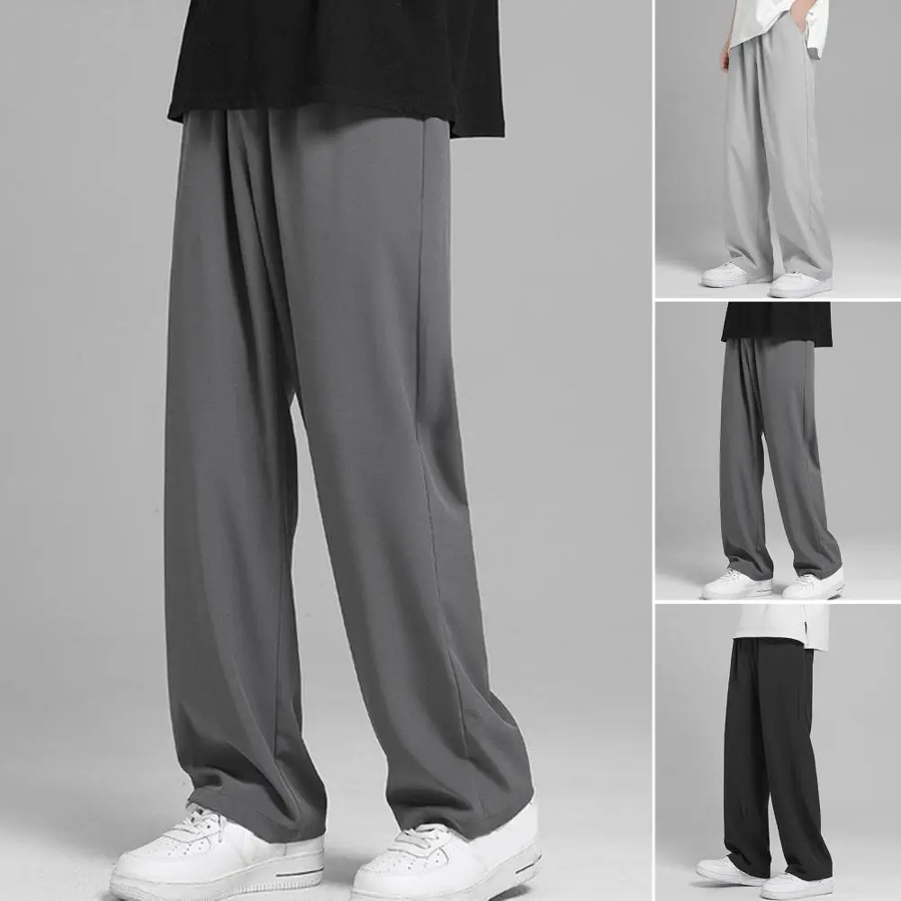 שחורה אופנה קוריאנית רחבים מכנסי טרנינג 2022 רצים Harajuku אופנת רחוב מכנסיים גברים מזדמנים חופשי אימונית - 3