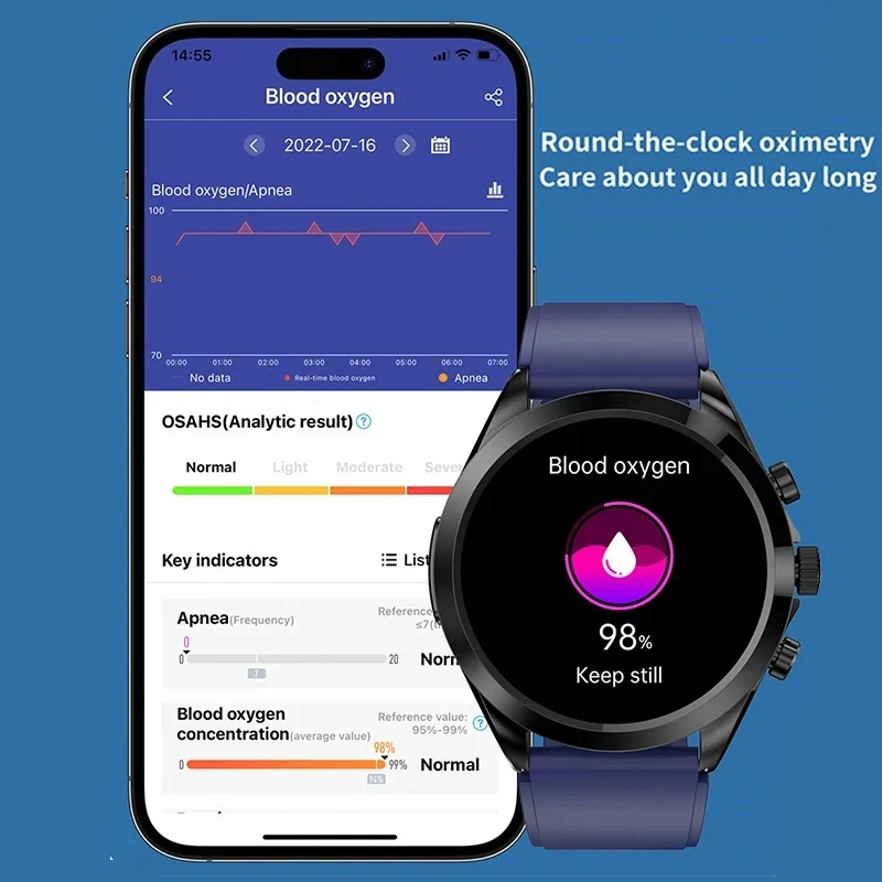 2023 החדש Bluetooth לקרוא את רמת הגלוקוז בדם שעון חכם א+PPG הבריאות ניטור גברים קצב הלב, טמפרטורת הגוף כושר Smartwatch - 4
