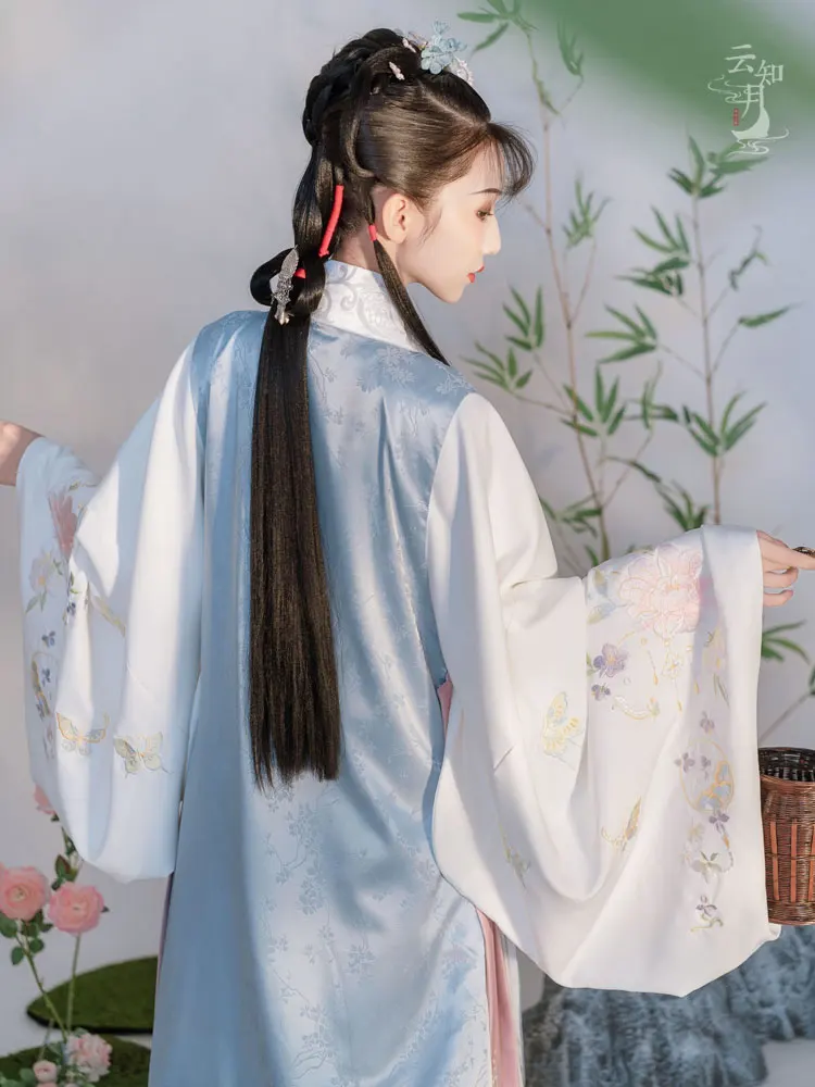 2023 מודרנית קלאסית סינית מסורתית hanfu תחפושת מעולה רקמה שרוול ארוך עממי ריקוד מינג אוריינטליים בגדים - 4