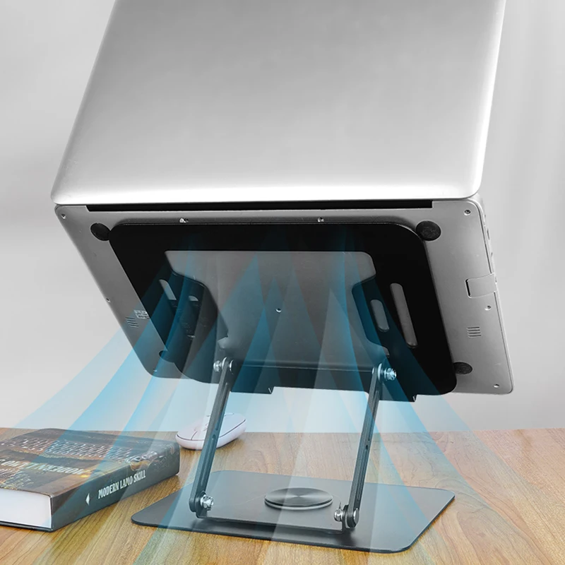Awei X46 Rotatable נייד מחזיק עבור מחשב שולחני מתכת מחברת תמיכה המחשב סוגר אוויר Macbook Pro מחזיק אביזרים - 4