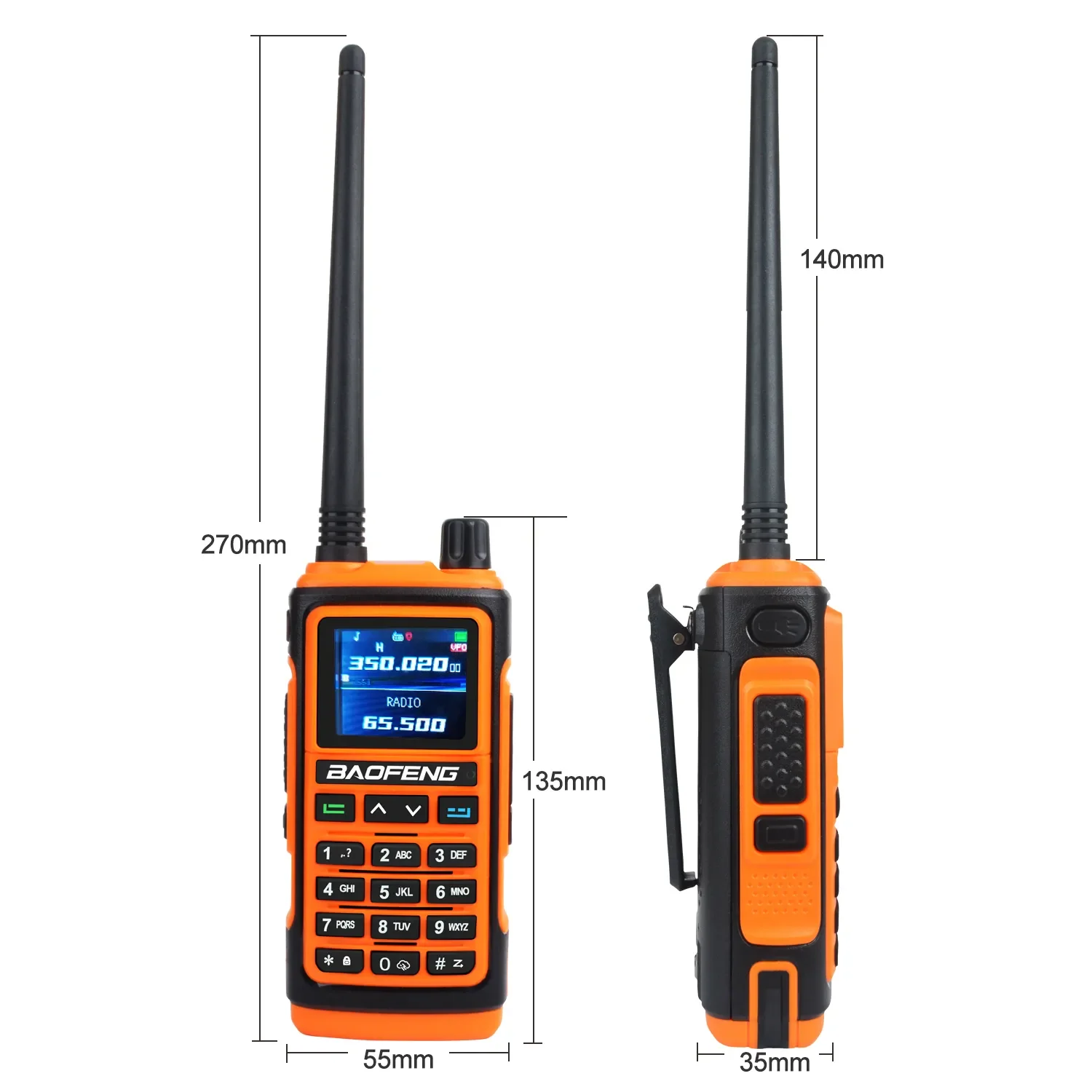Baofeng UV-17Pro GPS של מכשיר קשר 108-130MHz אוויר בלהקת VHF UHF 200-260MHz 350-355MHz רדיו FM שש להקות תדר להעתיק עמיד למים - 4