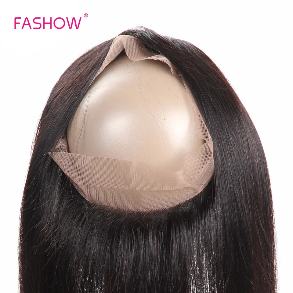 FaShow פרואני שיער חבילות עם תחרה קדמית רמי שיער אנושי חבילות עם 360 תחרה קדמית סגירת קו השיער הטבעי - 4