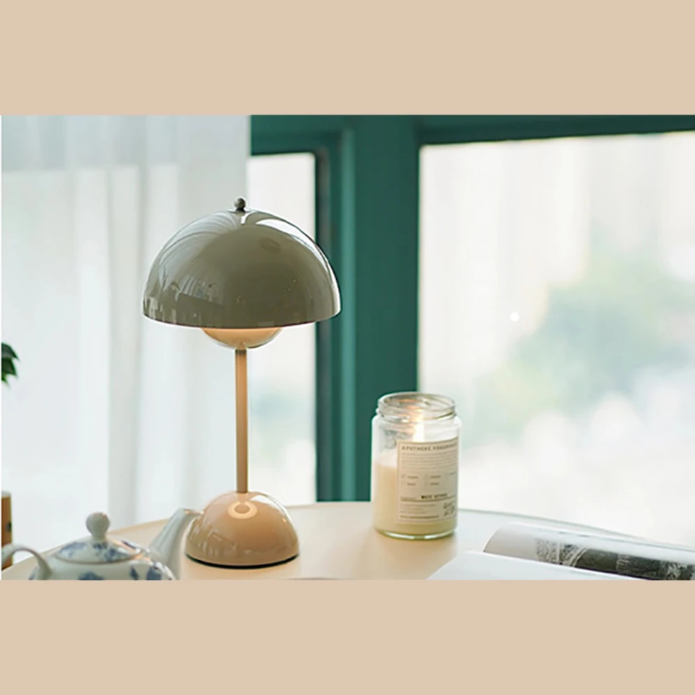 LED Touch עמעום מנורת הקריאה ניצן פרח המנורה שליד המיטה נורדי פשוט דנית מנורת שולחן מנורת שולחן פטריות מנורת עבור עיצוב הבית - 4