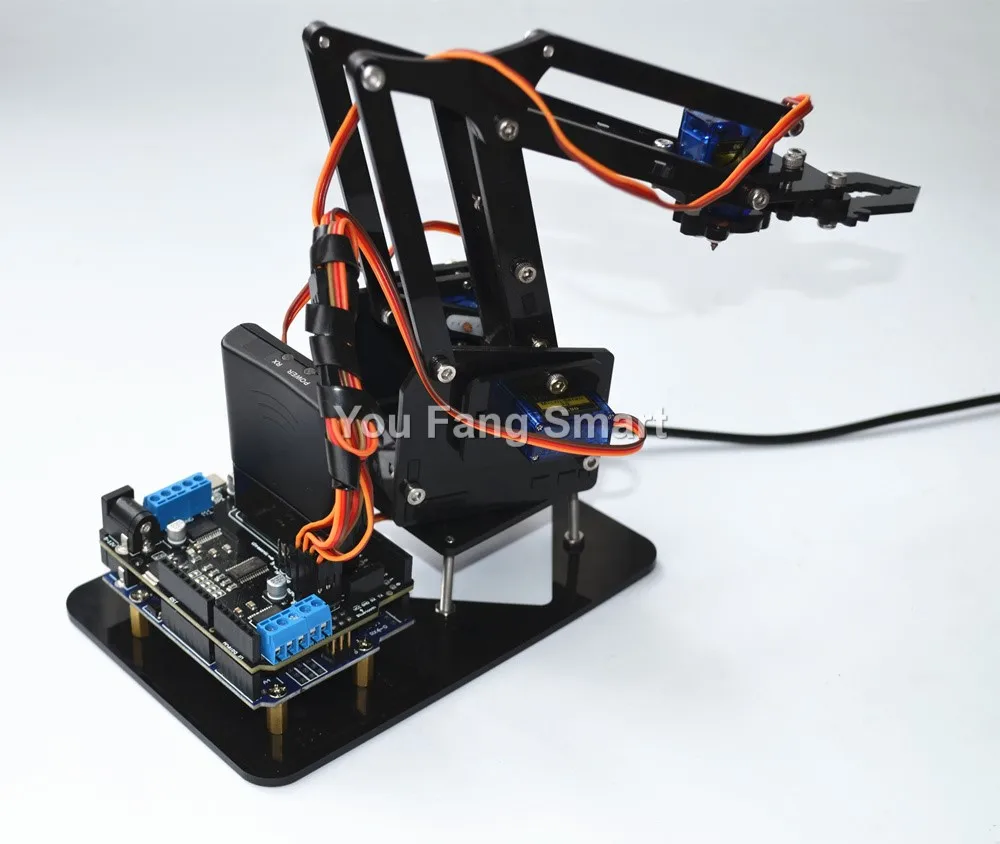 SG90 MG90S גזע 4 עומק השדה זרוע הרובוט ערכת היד המכנית הצבת ערכת PS2 או ידית בקרה עבור Arduino זרוע הרובוט ערכת DIY תכנות הרובוט - 4