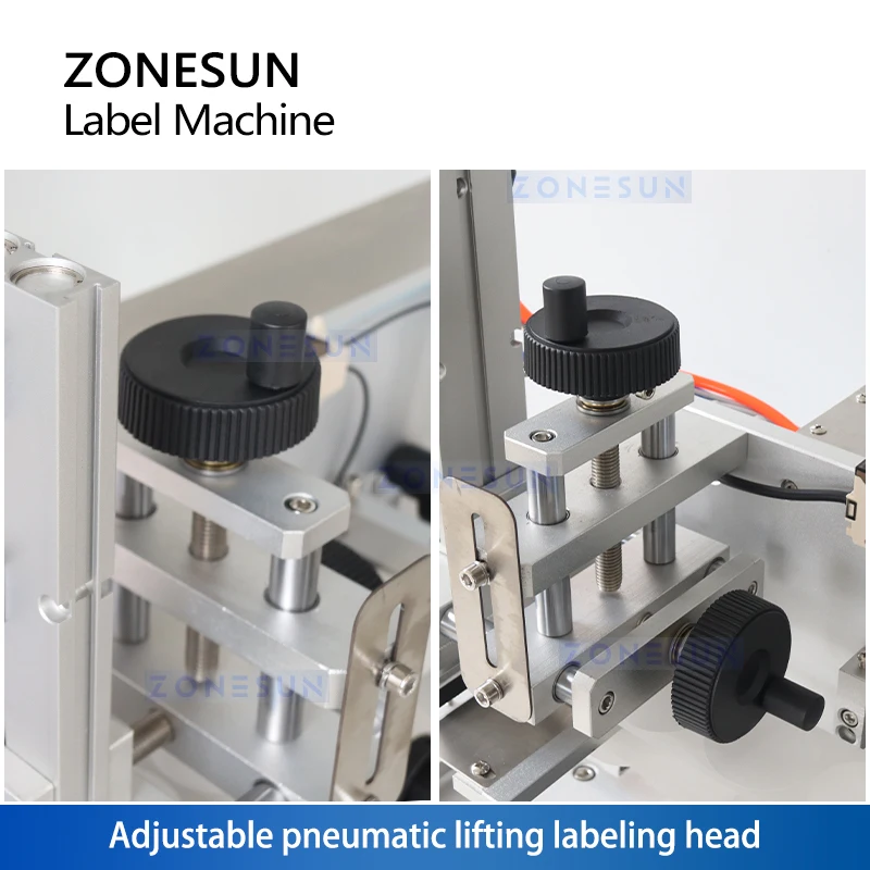 ZONESUN בקבוק מרובע שטוח תווית המוליך קופסא קרטון משטח שטוח תווית המוליך למחצה אוטומטי תיוג מכונה ZS-TB60 - 4