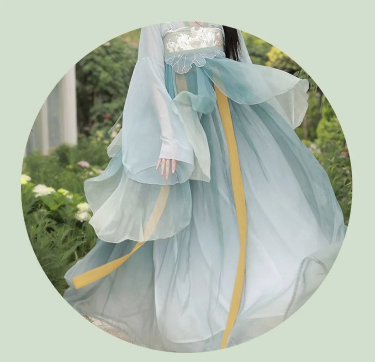 בסגנון סיני Hanfu השמלה להגדיר נשים וינטאג אלגנטית פרח רקמה פיות ריקוד תלבושות הבמה נקבה נסיכה מתוקה תלבושות - 4