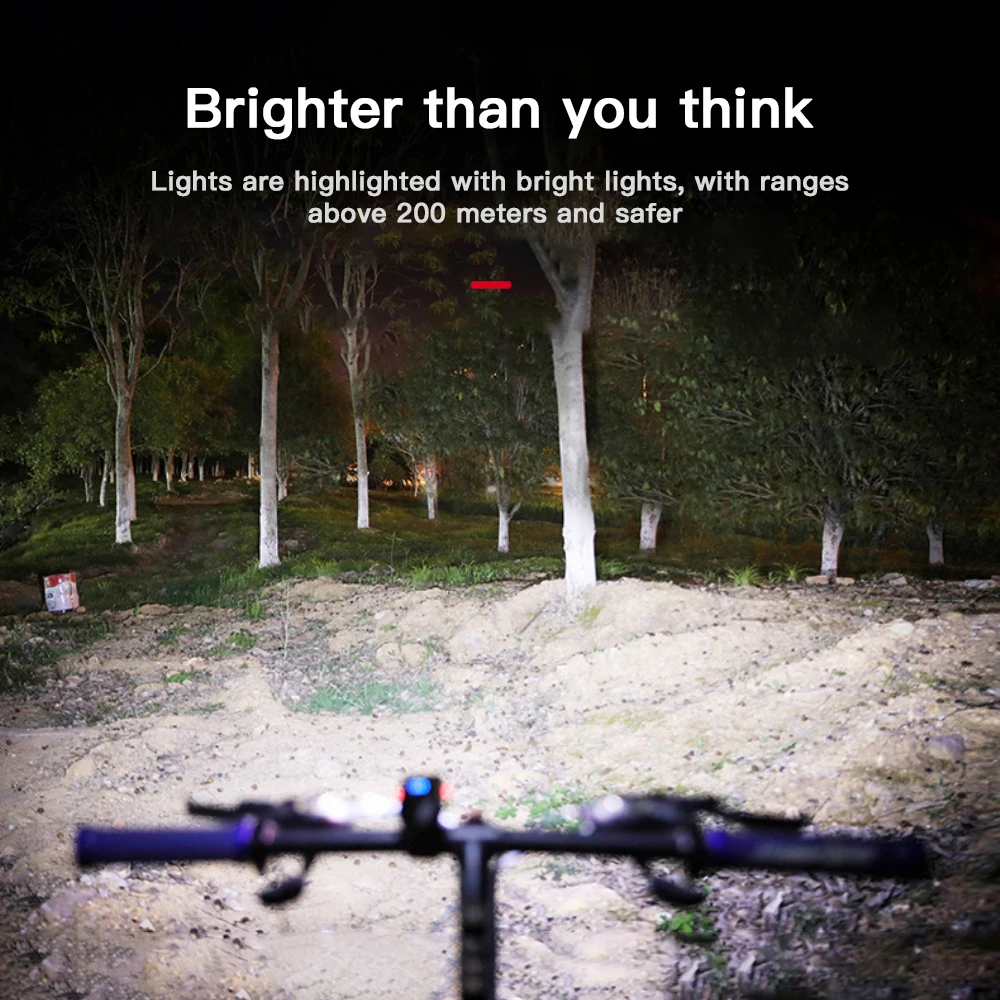 הובלת אופניים אורות 1000LM נטענת USB תצוגת כוח MTB הרים אופני כביש חזית מנורת פנס רכיבה על אופניים אביזרים - 4
