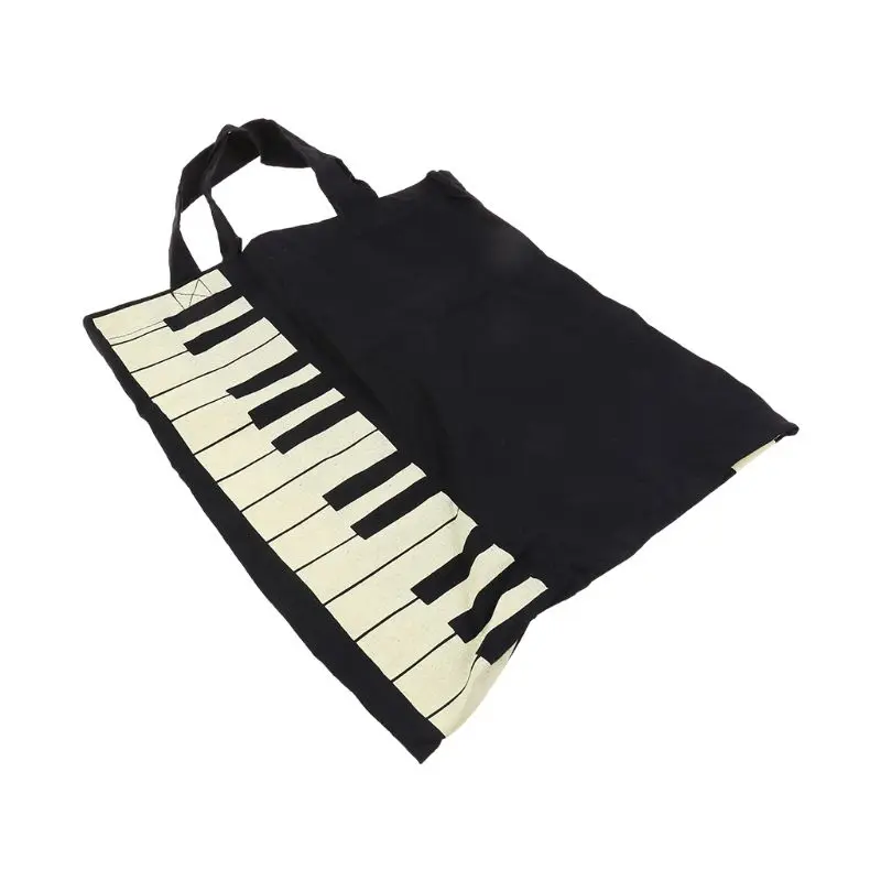חם אופנה שחור מקשי פסנתר מוסיקה תיק תיק קניות תיק תיק - 4