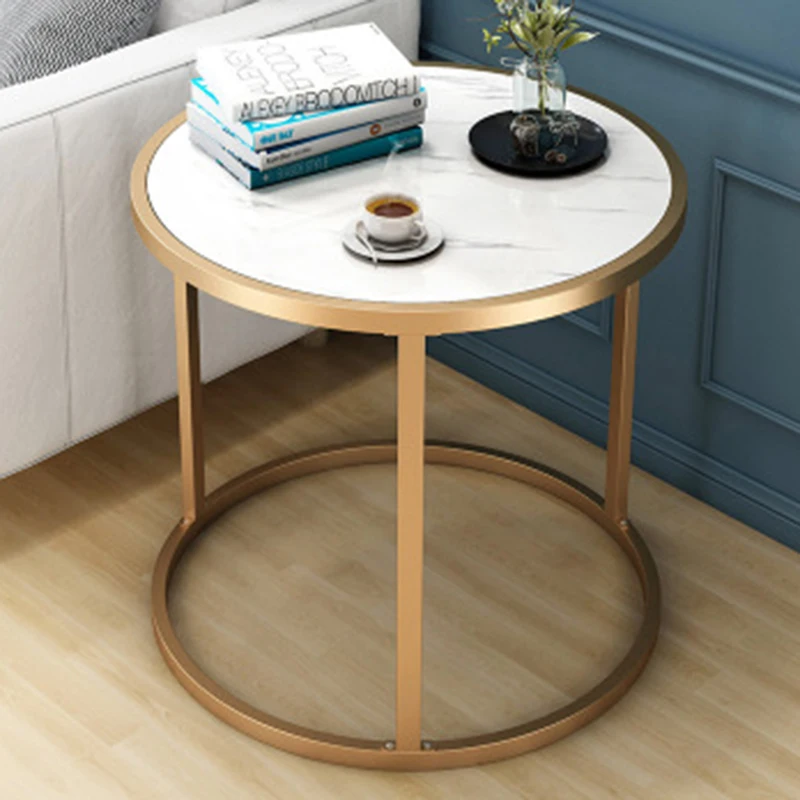 יצירתי סלון תה קטן שולחן ספה פינתית מסגרת ברזל קפה שולחן ספה שולחן צד לשרת שולחנות בסים ריהוט הבית - 4