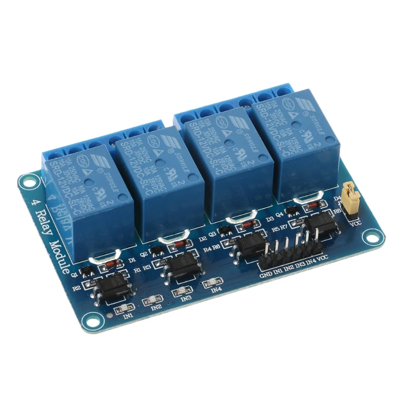 משלוח חינם 12V 4 ערוץ ממסר מודול עם Optocoupler פלט ממסר 4 דרך ממסר מודול עבור Arduino - 4
