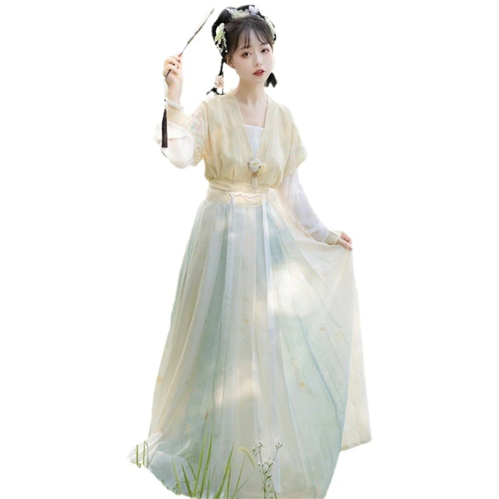 נסיכה השמלה הסגולה הבמה ללבוש עתיקה סינית מסורתית אישה אלגנטית Hanfu טאנג חליפת ריקוד פיית תחפושות - 4