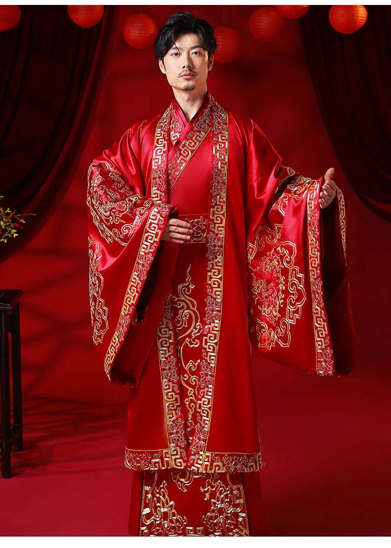 סינית מסורתית מעולה רקמה בגודל אחד להתחתן Hanfu כמה חליפת חתונה אלגנטית כלה צ ' יפאו השמלה китайская одежда - 4