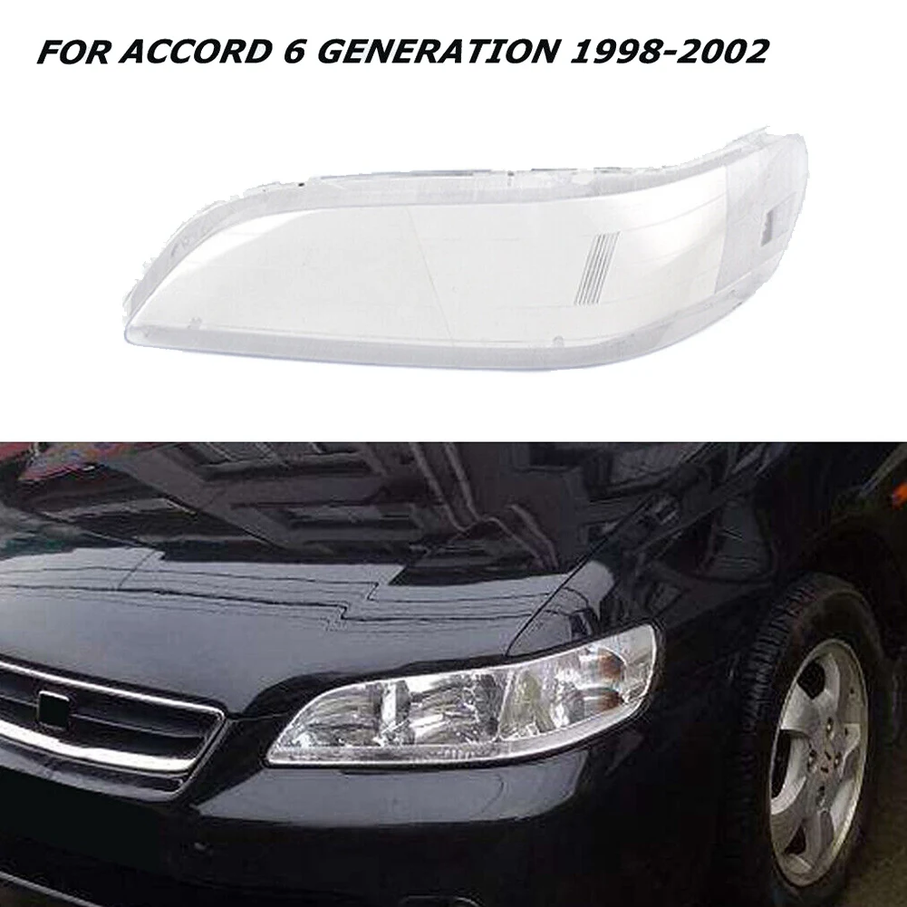 עבור הונדה אקורד 1998-2002 ימינה ושמאלה מכוניות כיסוי עדשת פנס בגוון Shell אור אוטומטי לכסות זוג - 4