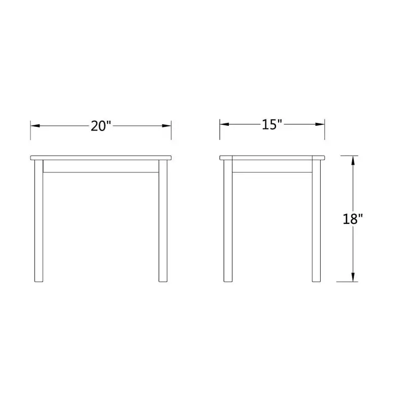 עץ חיצוני, שולחן צד/השולחן עבור רהיטי גן, שחור - 4