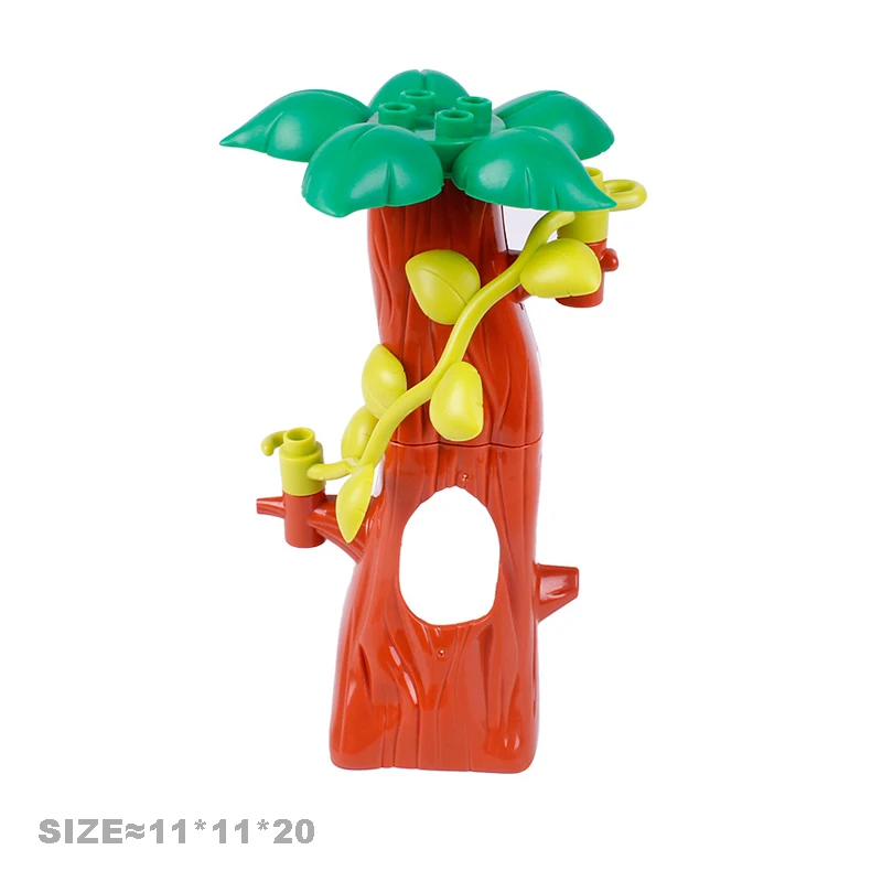 צמח סדרה גדולה אבני הבניין פרח הדשא עץ פרי קישוט אביזרים תואמים סצנות להרכבת צעצועים לילדים לבנים - 4