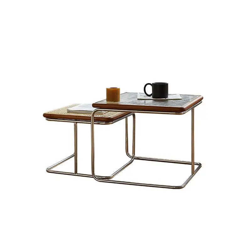 2022 חדש תוספות בסגנון ביתי בסלון תה שולחן מודרני פשוט גפן תה שולחן נירוסטה תה שולחן DropShipping הביתה - 5