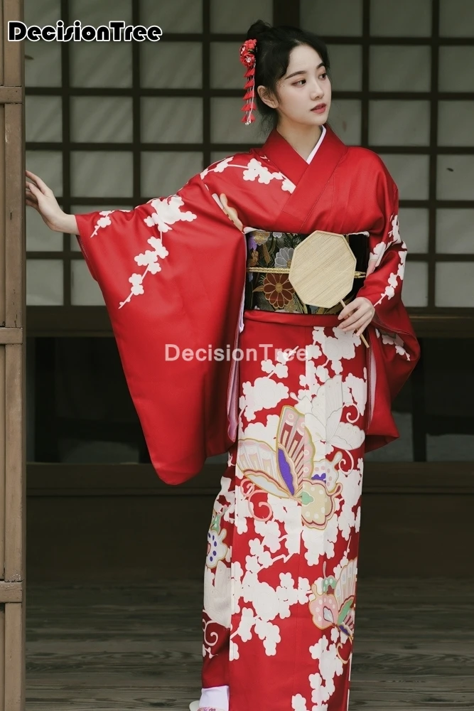 2022 קימונו יפני מסורתי תחפושת גיישה נשים שמלה סקסית יפן קימונו לנשים haori יאקאטה קוספליי יפני השמלה - 5