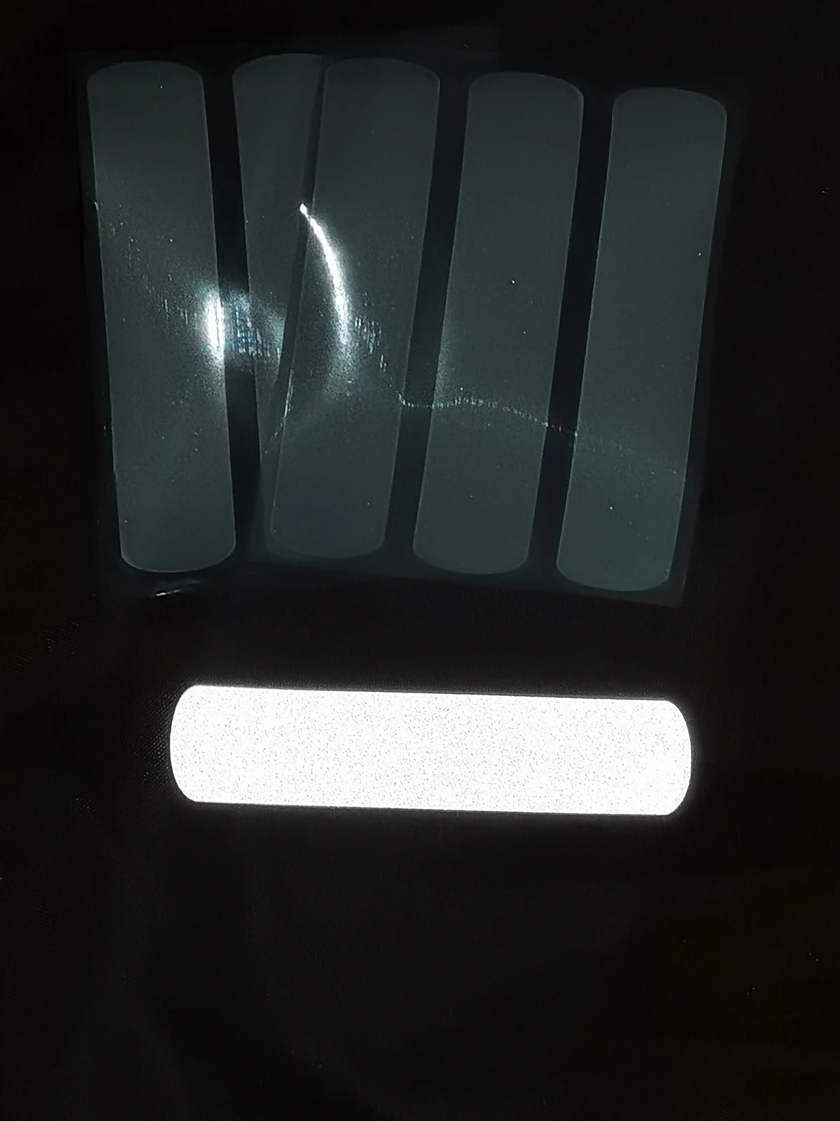 2x9cm Reflecive מדבקות ויניל העברת חום בהיר כסף לוגו של ברזל על בגדים מותאמים אישית דפוסי - 5
