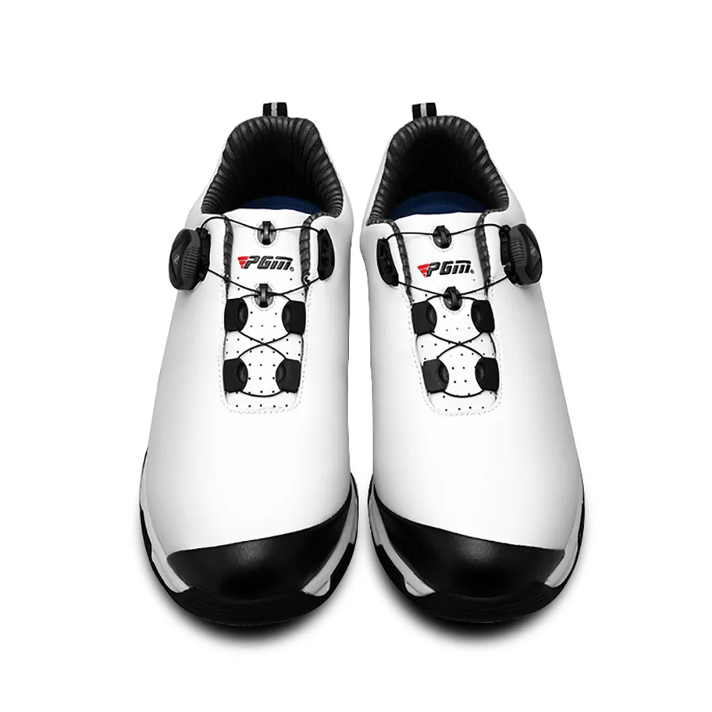 PGM גברים נעלי גולף 3D לנשימה Groove נגד החלקה ספייק עמיד למים מהר לשרוך מזדמן גולף נעלי ספורט נעלי אימון - 5